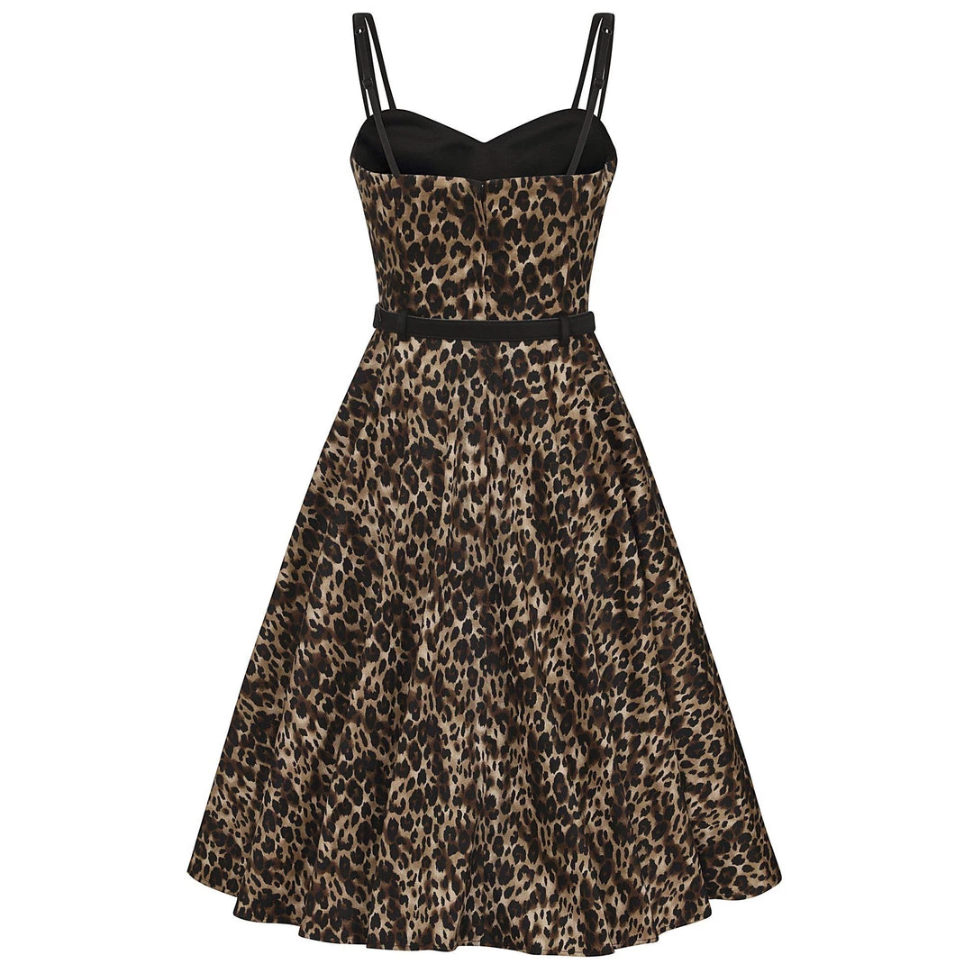 Collectif Nova Leopard Swing Dress Women's Apparel 8 Collectif Nova Leopard Swing Dress Women's Apparel