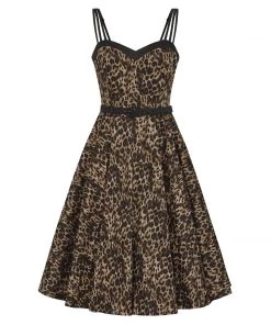 Collectif Nova Leopard Swing Dress Women's Apparel 16 Collectif Nova Leopard Swing Dress Women's Apparel