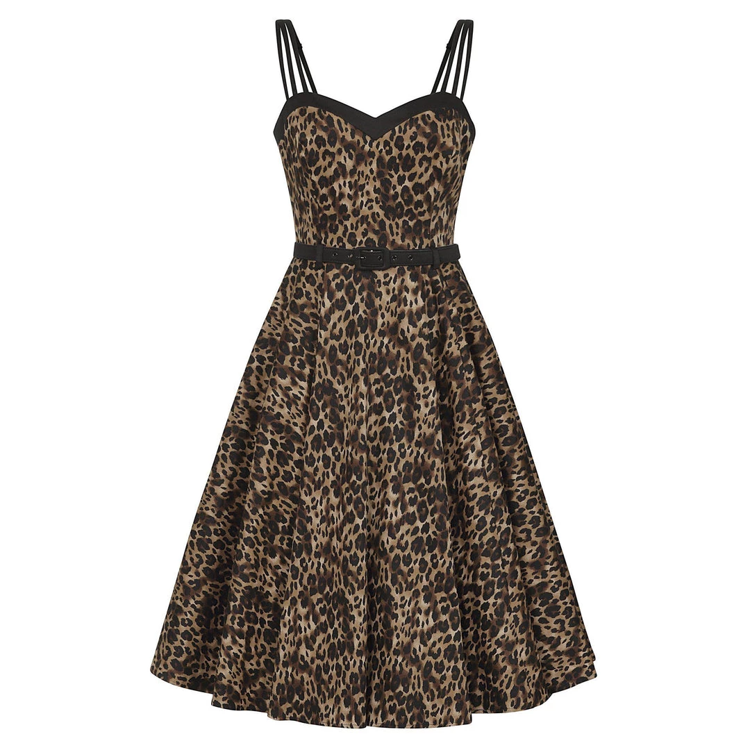 Collectif Nova Leopard Swing Dress Women's Apparel 9 Collectif Nova Leopard Swing Dress Women's Apparel