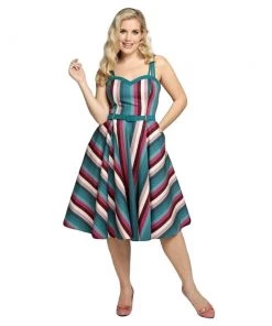 Women's Apparel Collectif Nova Paradise Stripe Swing Dress