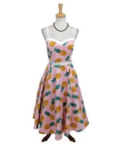 Collectif Nova Pineapple Swing Dress Women's Apparel