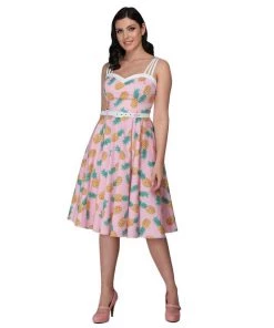 Collectif Nova Pineapple Swing Dress Women's Apparel