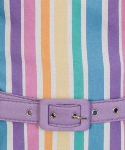 Women's Apparel Collectif Nova Rainbow Stripes Swing Dress