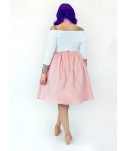 Hemet Circle Skirt In Salmon Pink Women's Apparel