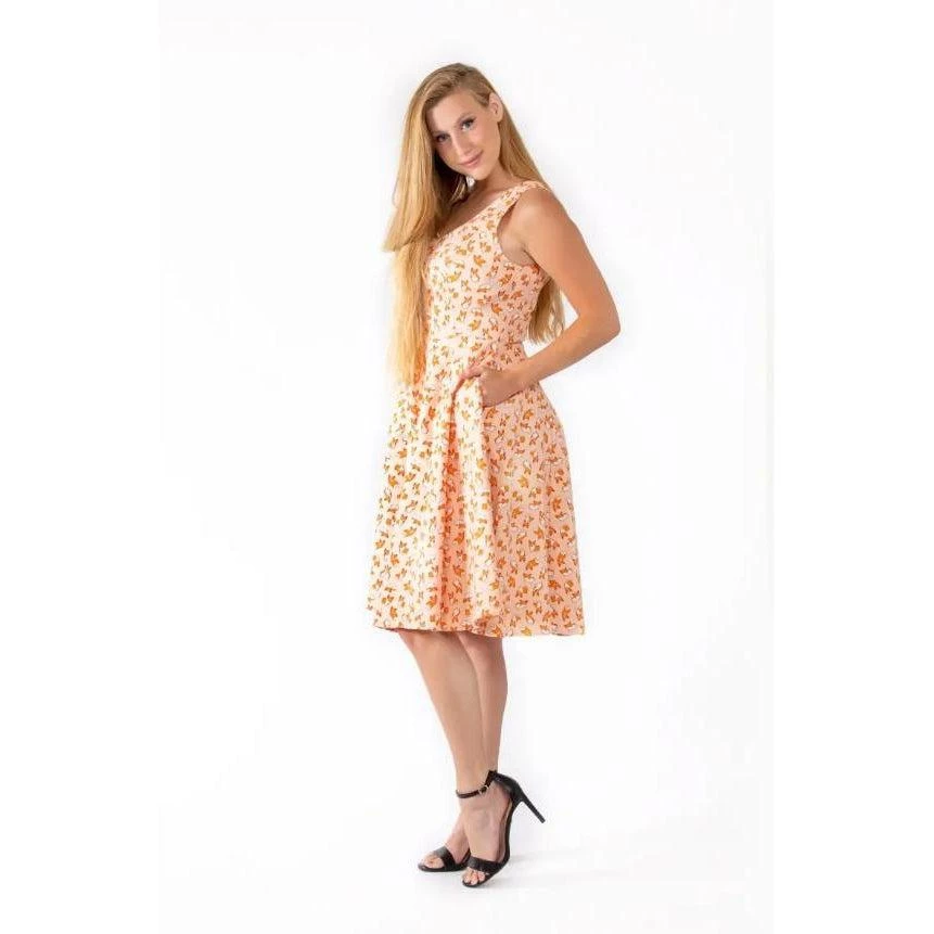 Eva Rose Corgilicious Swing Dress In Peach Women's Apparel 4 Eva Rose Corgilicious Swing Dress In Peach Women's Apparel
