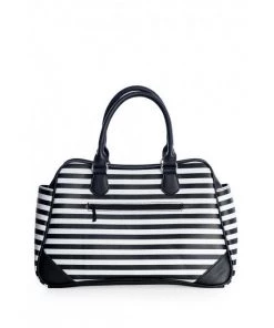 Banned Give You The Creeps Handbag In Black And White Accessories