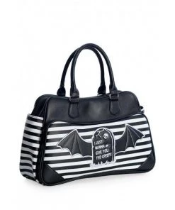 Banned Give You The Creeps Handbag In Black And White Accessories