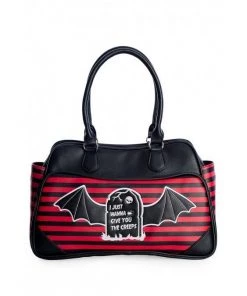 Accessories Banned Give You The Creeps Handbag In Red And Black