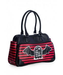Accessories Banned Give You The Creeps Handbag In Red And Black