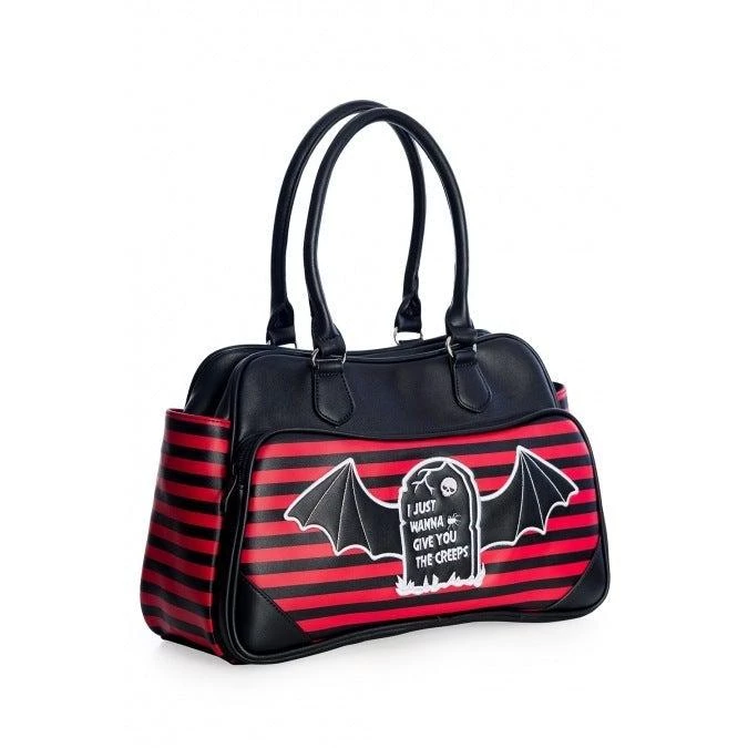 Accessories Banned Give You The Creeps Handbag In Red And Black 4 Accessories Banned Give You The Creeps Handbag In Red And Black