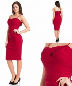 Voodoo Vixen Jayne Wiggle Dress In Red Women's Apparel
