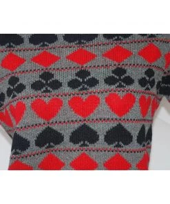 Star Struck Clothing 40s Playing Cards Sweater In Grey
