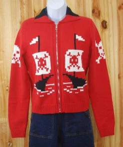Women's Apparel Star Struck 50's Pirate Cardigan In Red