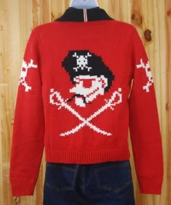 Women's Apparel Star Struck 50's Pirate Cardigan In Red