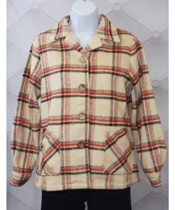 Star Struck Clothing 40s Jacket In Tan, Black And Red Plaid