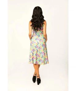 Miss Lulo Remi Dress In Retro Daisy Print Women's Apparel