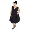 ChicStar Marilyn Crisscross Dress In Black Women's Apparel