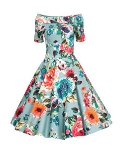 Women's Apparel Dolly & Dotty Darlene Dress In Blue Floral Print