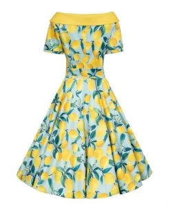 Women's Apparel Dolly & Dotty Darlene Dress In Lemon Print