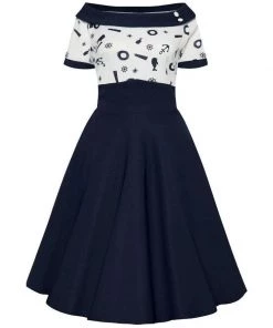 Women's Apparel Dolly & Dotty Darlene Dress In Nautical Print