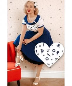 Women's Apparel Dolly & Dotty Darlene Dress In Nautical Print