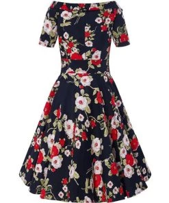 Dolly & Dotty Darlene Dress In Navy Floral Print 13 Dolly & Dotty Darlene Dress In Navy Floral Print