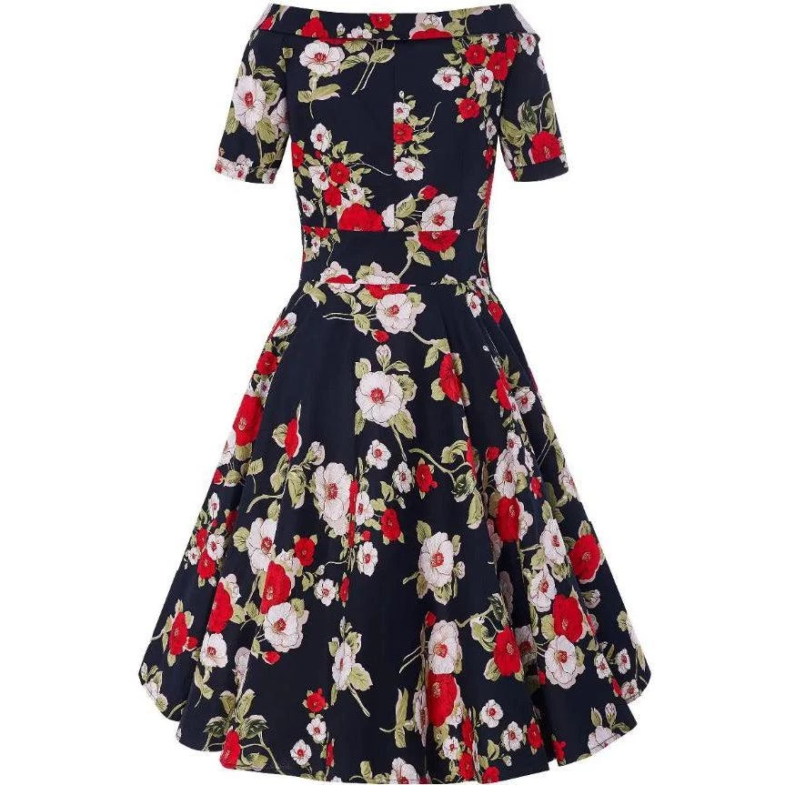 Dolly & Dotty Darlene Dress In Navy Floral Print 7 Dolly & Dotty Darlene Dress In Navy Floral Print
