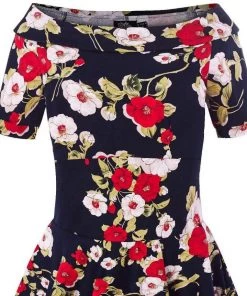 Dolly & Dotty Darlene Dress In Navy Floral Print 14 Dolly & Dotty Darlene Dress In Navy Floral Print