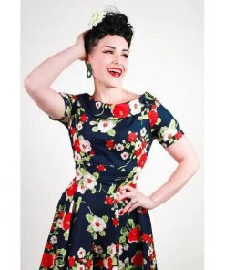 Dolly & Dotty Darlene Dress In Navy Floral Print 11 Dolly & Dotty Darlene Dress In Navy Floral Print
