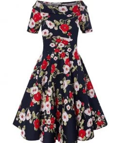 Dolly & Dotty Darlene Dress In Navy Floral Print 12 Dolly & Dotty Darlene Dress In Navy Floral Print