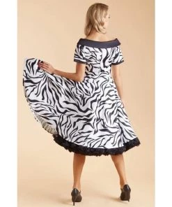 Women's Apparel Dolly & Dotty Darlene Dress In Zebra Print