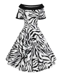 Women's Apparel Dolly & Dotty Darlene Dress In Zebra Print