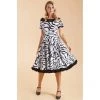 Women's Apparel Dolly & Dotty Darlene Dress In Zebra Print