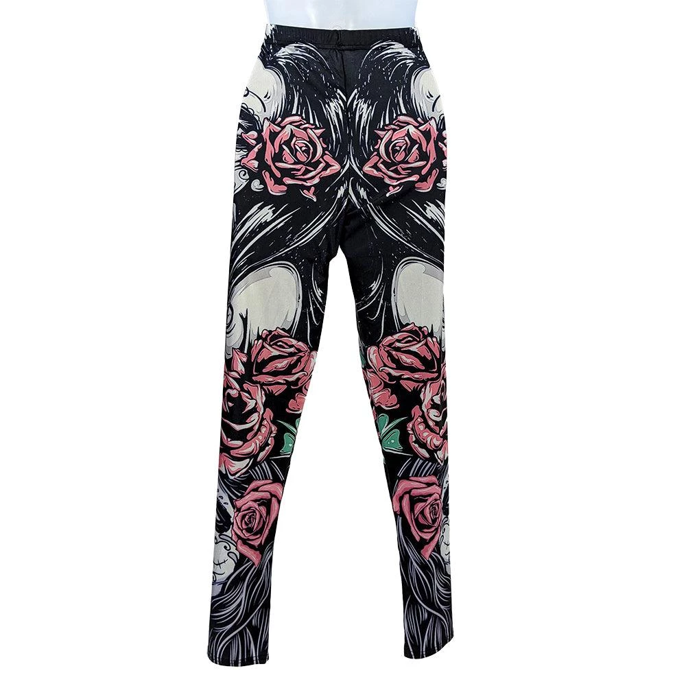 Glitz Glam And Rebellion Day Of The Dead Leggings 5 Glitz Glam And Rebellion Day Of The Dead Leggings