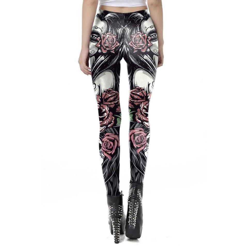 Glitz Glam And Rebellion Day Of The Dead Leggings 8 Glitz Glam And Rebellion Day Of The Dead Leggings