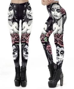 Glitz Glam And Rebellion Day Of The Dead Leggings