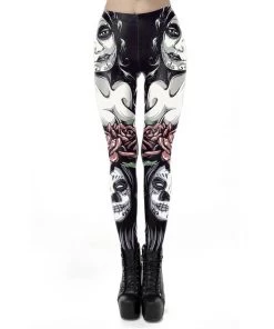 Glitz Glam And Rebellion Day Of The Dead Leggings 11 Glitz Glam And Rebellion Day Of The Dead Leggings