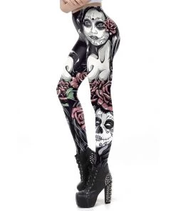 Glitz Glam And Rebellion Day Of The Dead Leggings 12 Glitz Glam And Rebellion Day Of The Dead Leggings