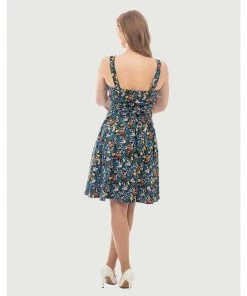 Eva Rose Sweetheart Dress In Deer And Bunny Print