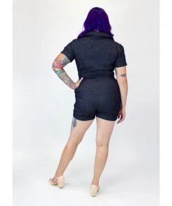 Women's Apparel Hemet Romper In Denim