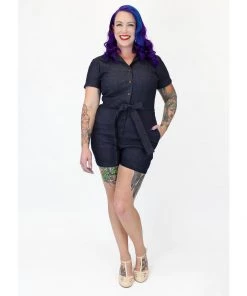 Women's Apparel Hemet Romper In Denim
