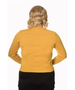 Banned Diamonds Galore Cardigan In Mustard