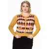 Banned Diamonds Galore Cardigan In Mustard