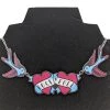 DollyCool Rock & Roll Swallows Necklace 1 DollyCool Rock & Roll Swallows Necklace