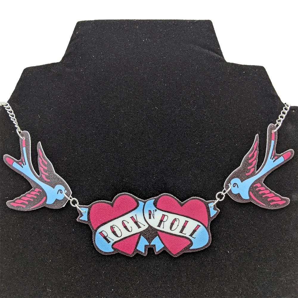 DollyCool Rock & Roll Swallows Necklace 3 DollyCool Rock & Roll Swallows Necklace