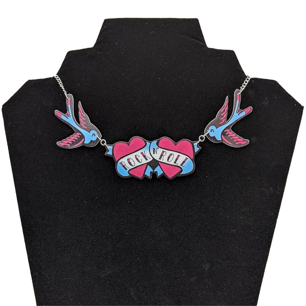 DollyCool Rock & Roll Swallows Necklace 4 DollyCool Rock & Roll Swallows Necklace