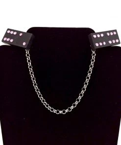 "Aye, Que Chula" Original Jewelry & Art Aye Que Chula Pink Domino Sweater Clip