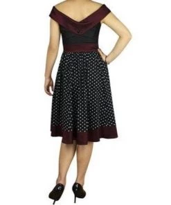 ChicStar Dotty Dream Dress In Black Women's Apparel