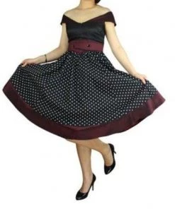 ChicStar Dotty Dream Dress In Black Women's Apparel