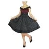 ChicStar Dotty Dream Dress In Burgundy Women's Apparel